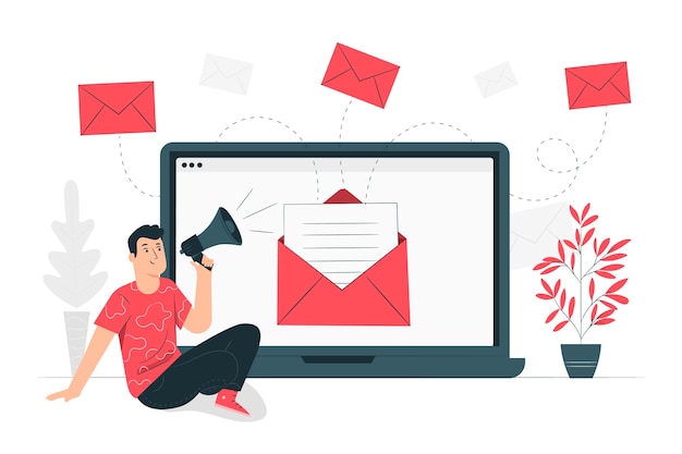 Free vector email campaign concept illustration