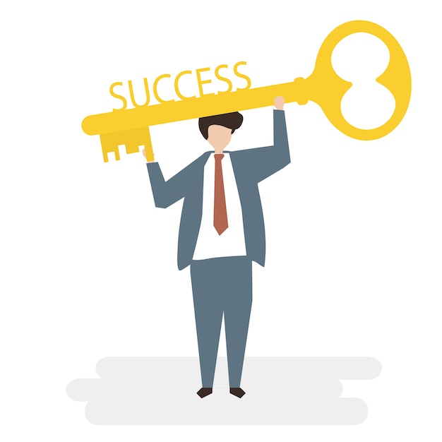 Free vector illustration of people avatar success business  concept